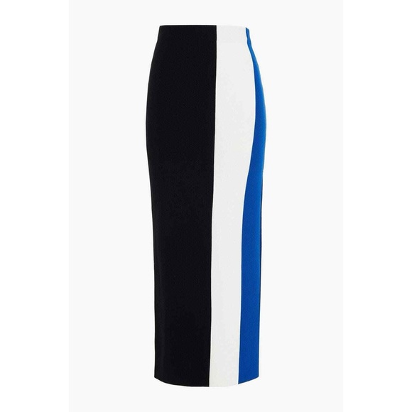 $480 Solace London Striped Anais Skirt Colorblock Rib Size 6 - Picture 7 of 8